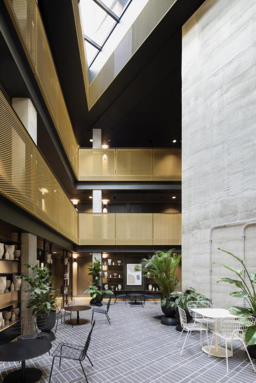 Mustard Wharf Atrium with Staffordshire blue quarry tiles